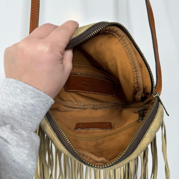 Patricia Nash Artisan Rovito Suede Fringe Crossbody Purse - Picture 5 of 5